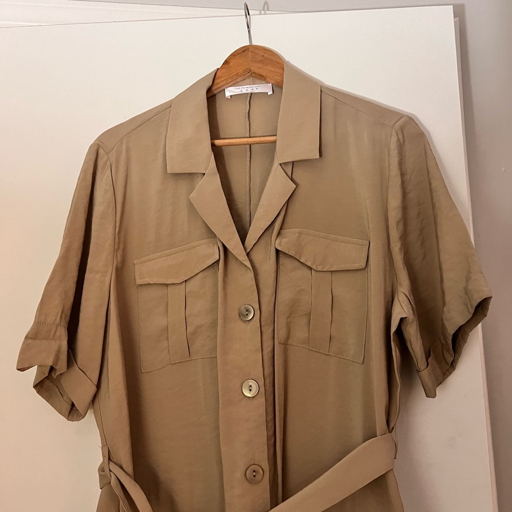 Beige Shirt Dress never worn - Picture 2 of 4